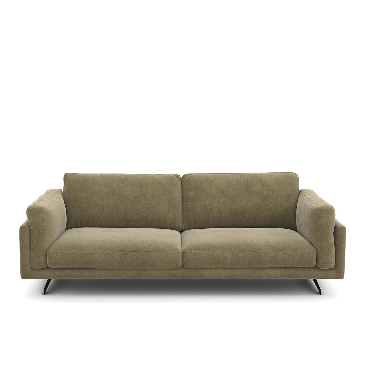 Καναπές από λινό βελούδο Μ99xΠ213xΥ82cm