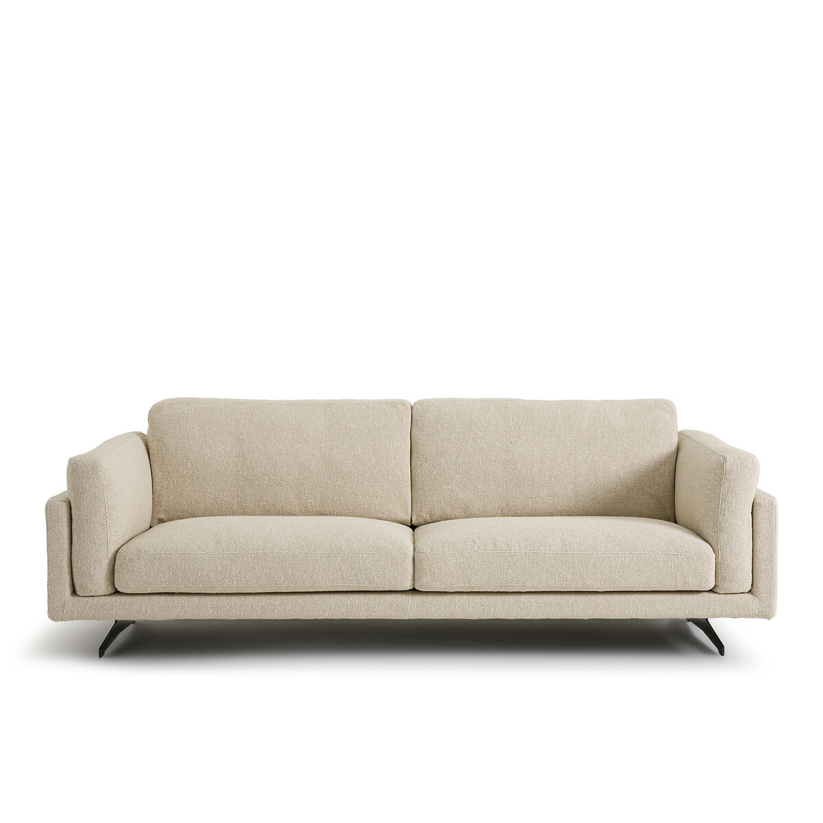 Καναπές με μπουκλέ ταπετσαρία Μ99xΠ213xΥ82cm