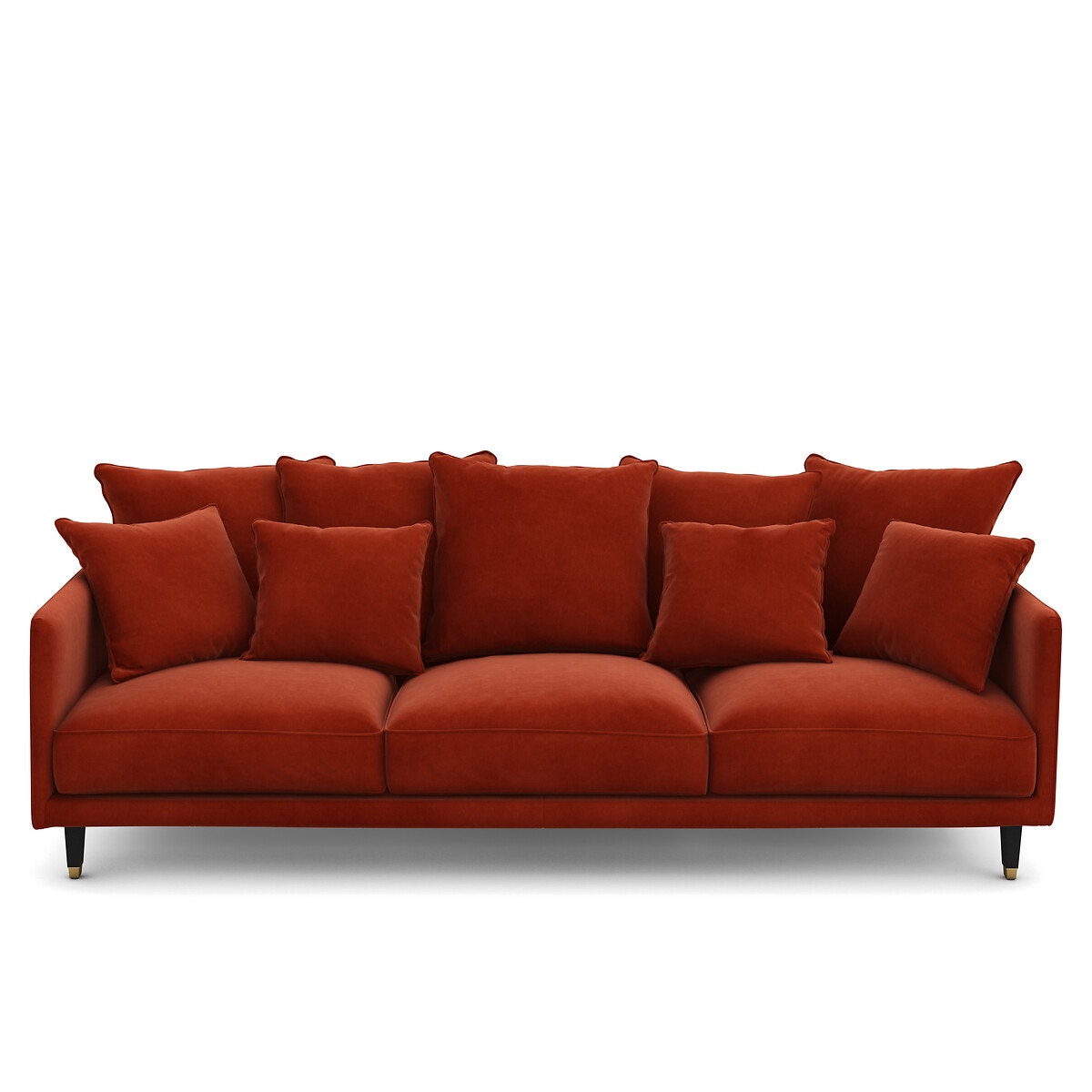 Καναπές από βελούδο Μ105xΠ198xΥ93cm