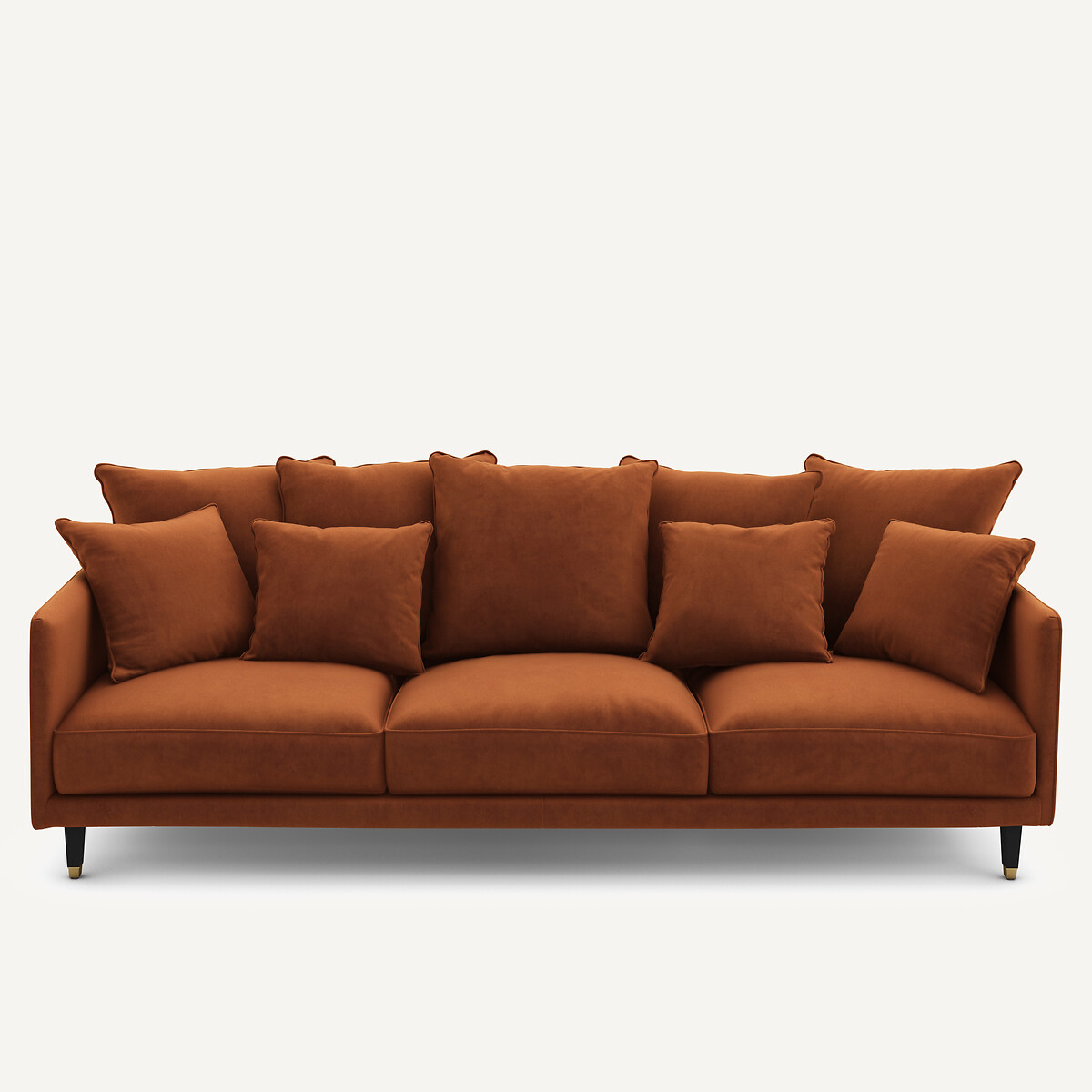 Καναπές από βελούδο Μ105xΠ198xΥ93cm