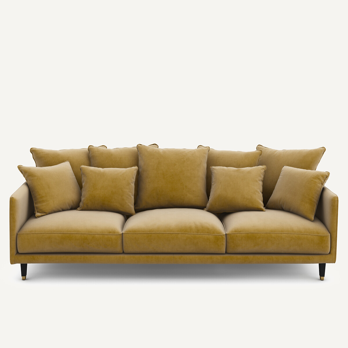 Καναπές από βελούδο Μ105xΠ198xΥ93cm