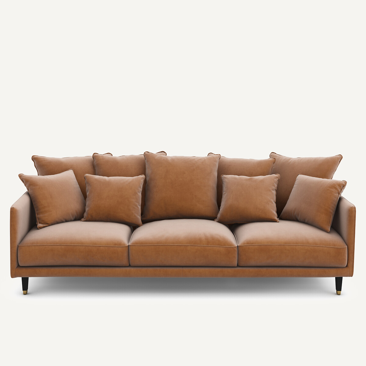 Καναπές από βελούδο Μ105xΠ198xΥ93cm