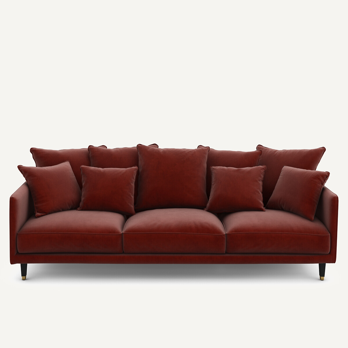 Καναπές από βελούδο Μ105xΠ198xΥ93cm