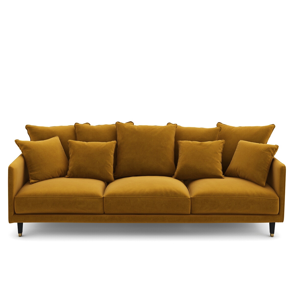 Καναπές από βελούδο Μ105xΠ198xΥ93cm