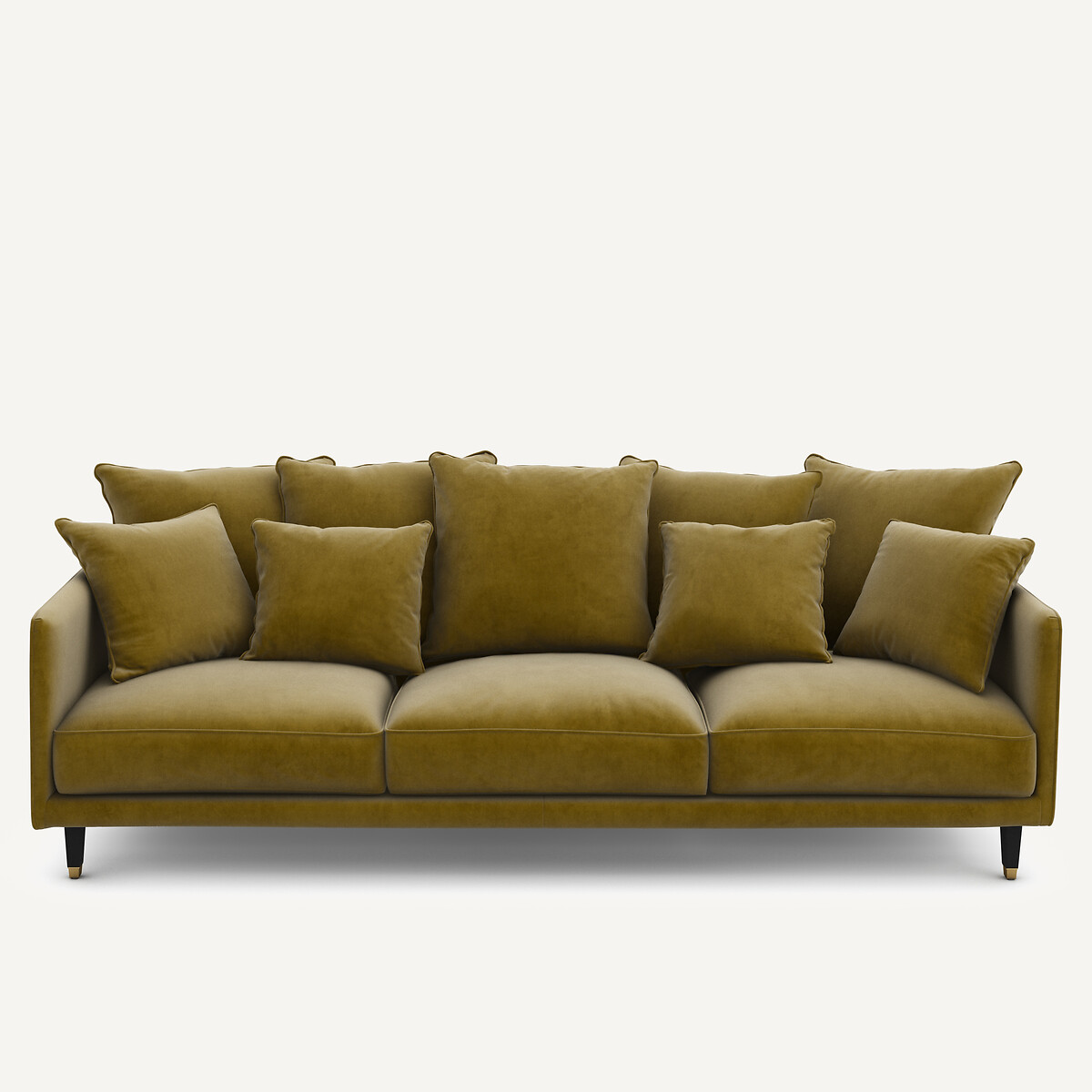 Καναπές από βελούδο Μ105xΠ198xΥ93cm