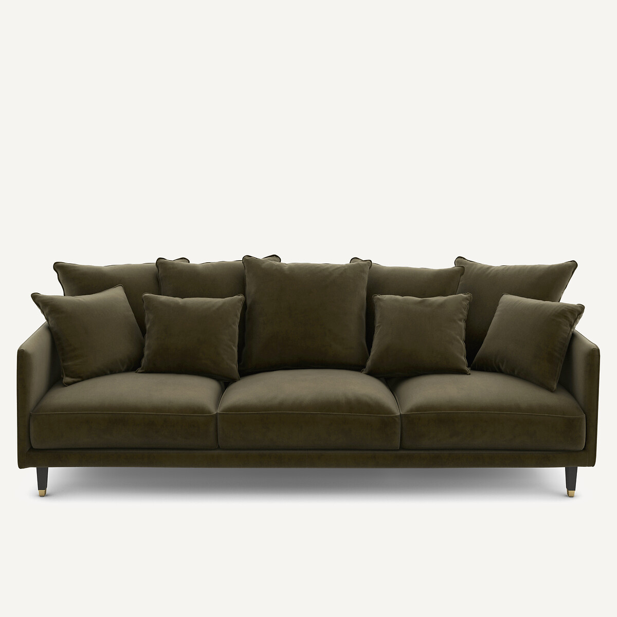 Καναπές από βελούδο Μ105xΠ198xΥ93cm