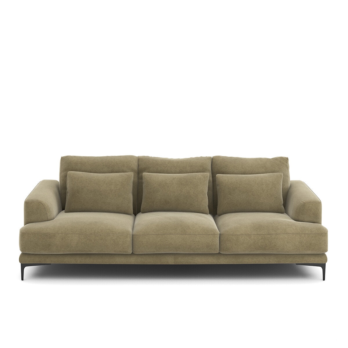 AM.PM Καναπές με ταπετσαρία από λινό βελούδο Μ105xΠ217xΥ83cm