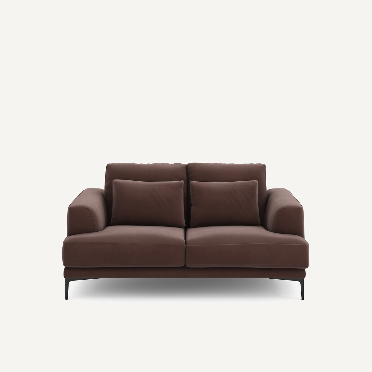 Διθέσιος καναπές με ταπετσαρία από λινό βελούδο Μ105xΠ177xΥ83cm