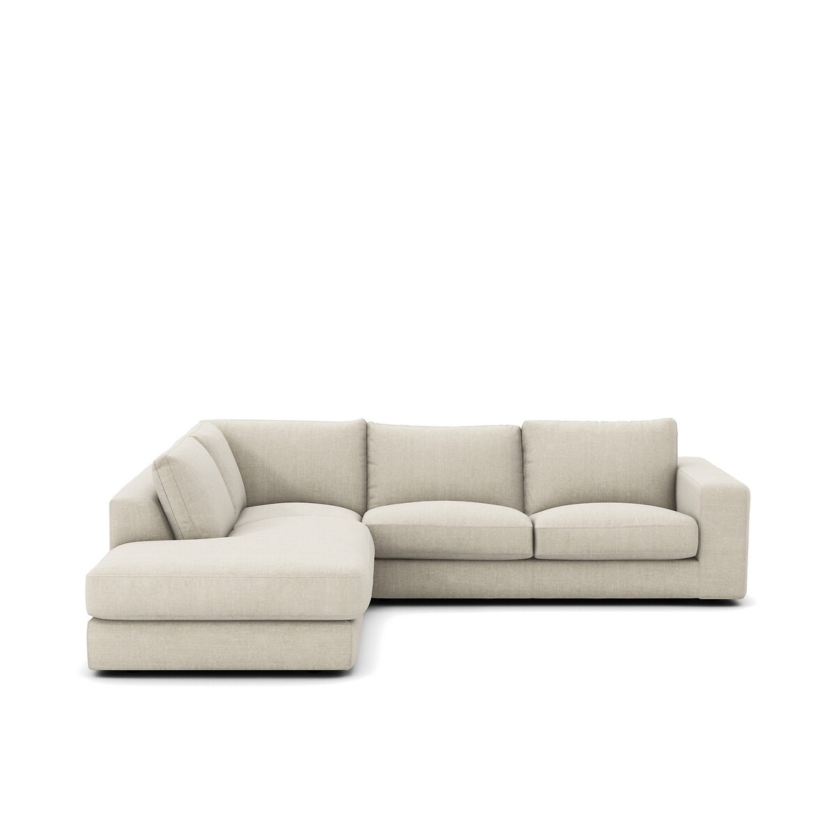 Γωνιακός καναπές από βαμβάκι και λινό Μ233xΠ282xΥ78cm