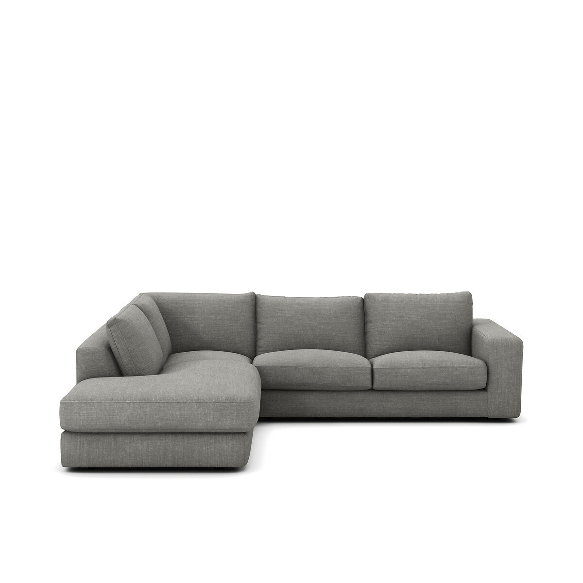 Γωνιακός καναπές από βαμβάκι και λινό Μ233xΠ282xΥ78cm