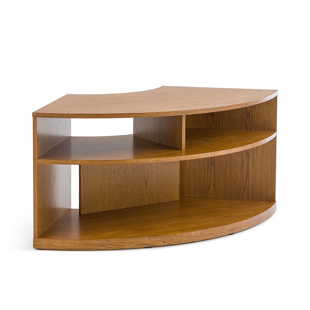 La Redoute Interieurs Γωνιακό έπιπλο τηλεόρασης με καπλαμά ξύλου δρυ Μ61xΠ120xΥ54cm