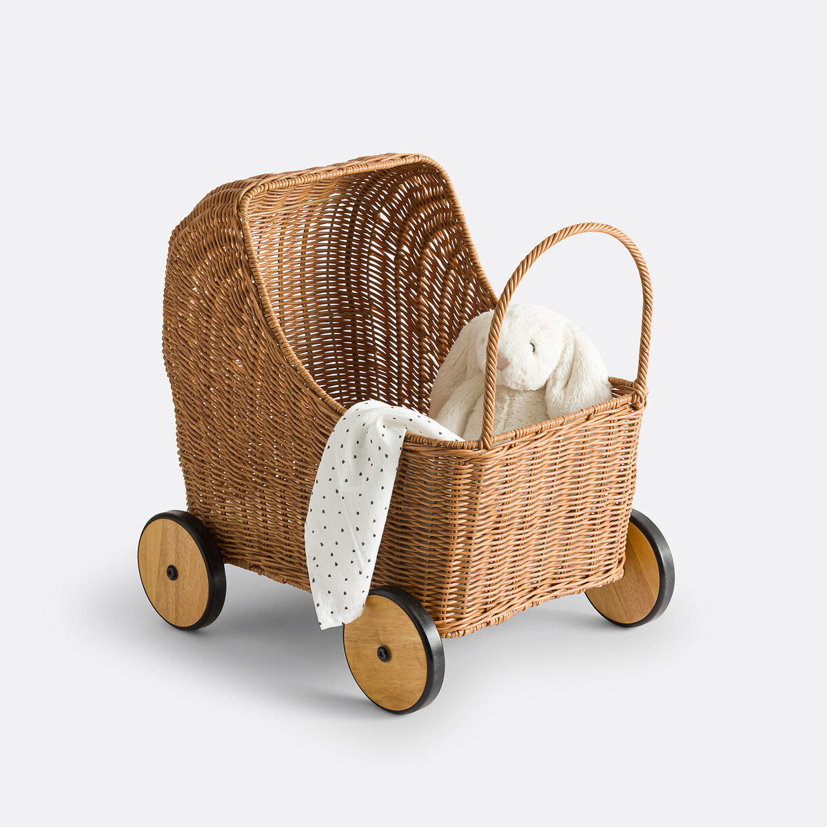 Καροτσάκι για κούκλες με ροδάκια Μ36xΠ50xΥ46cm