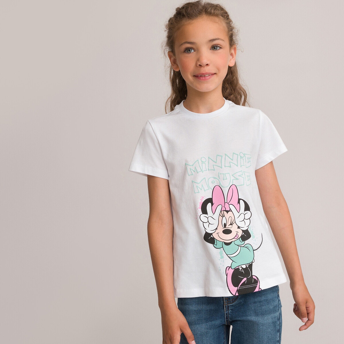 Κοντομάνικο T-shirt με στάμπα Minnie Mouse