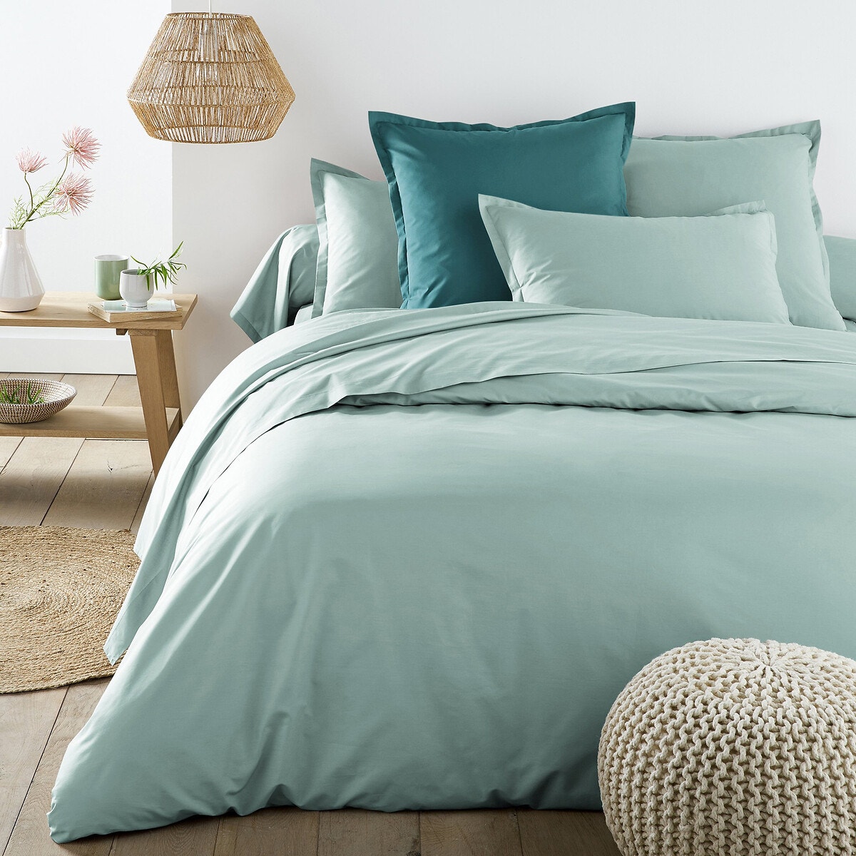 Παπλωματοθήκη με φερμουάρ από βαμβακερό περκάλι 135x200 cm