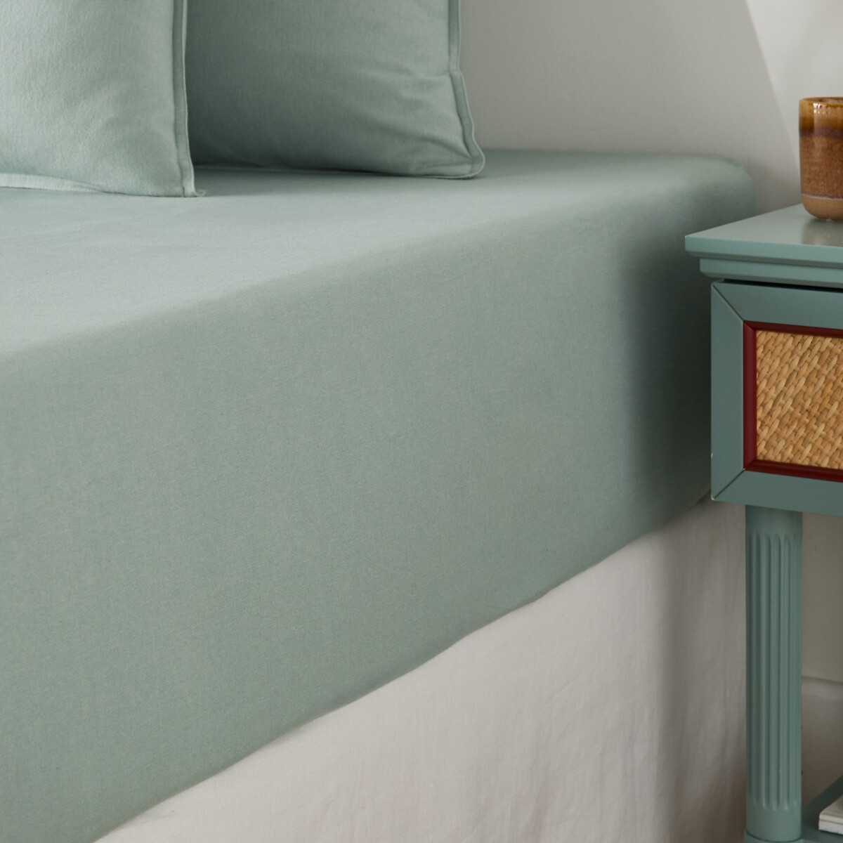 Σεντόνι με λάστιχο ύψους 30 εκ. από βαμβακερή φανέλα 90x190 cm