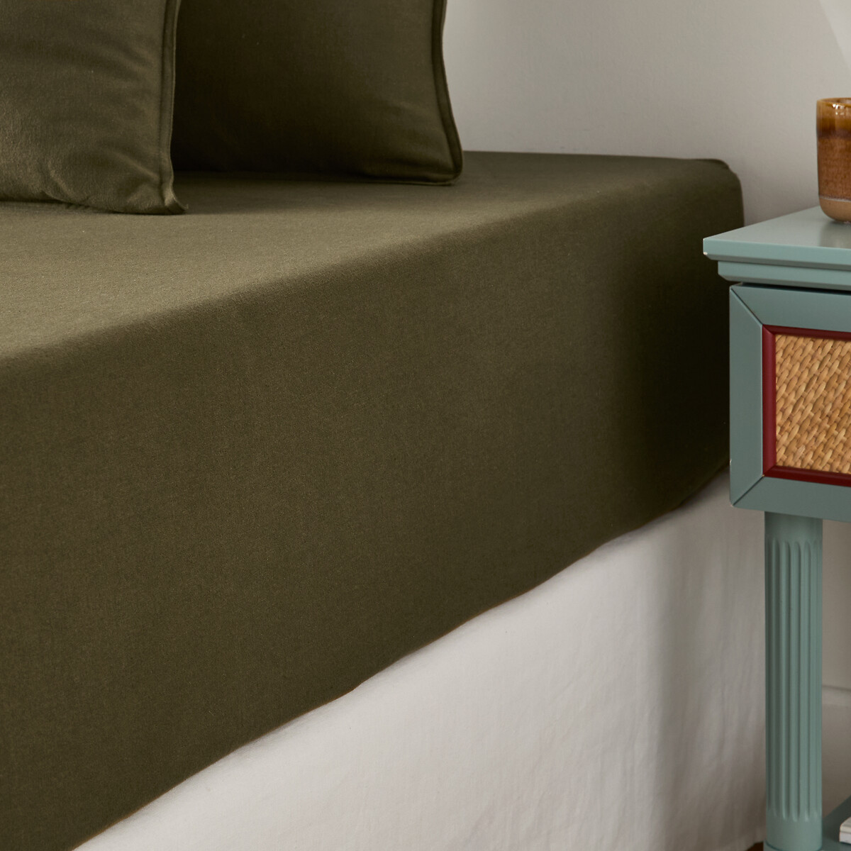 Σεντόνι με λάστιχο ύψους 30 εκ. από βαμβακερή φανέλα 90x190 cm