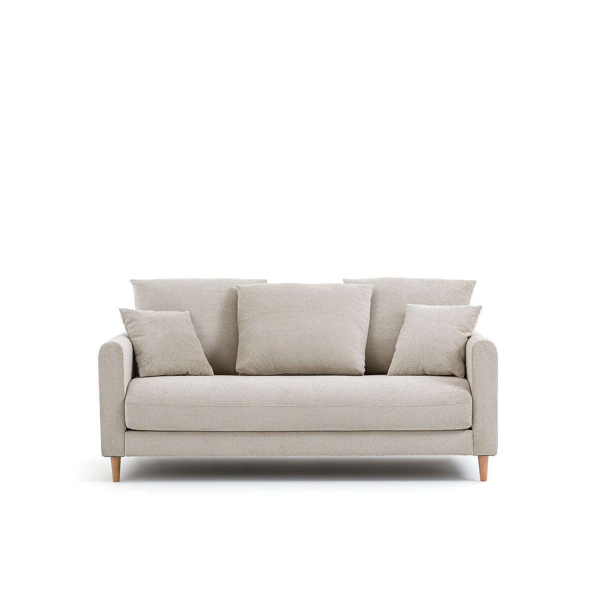 Διθέσιος καναπές από βελούδο κοτλέ Μ95xΠ175xΥ90cm