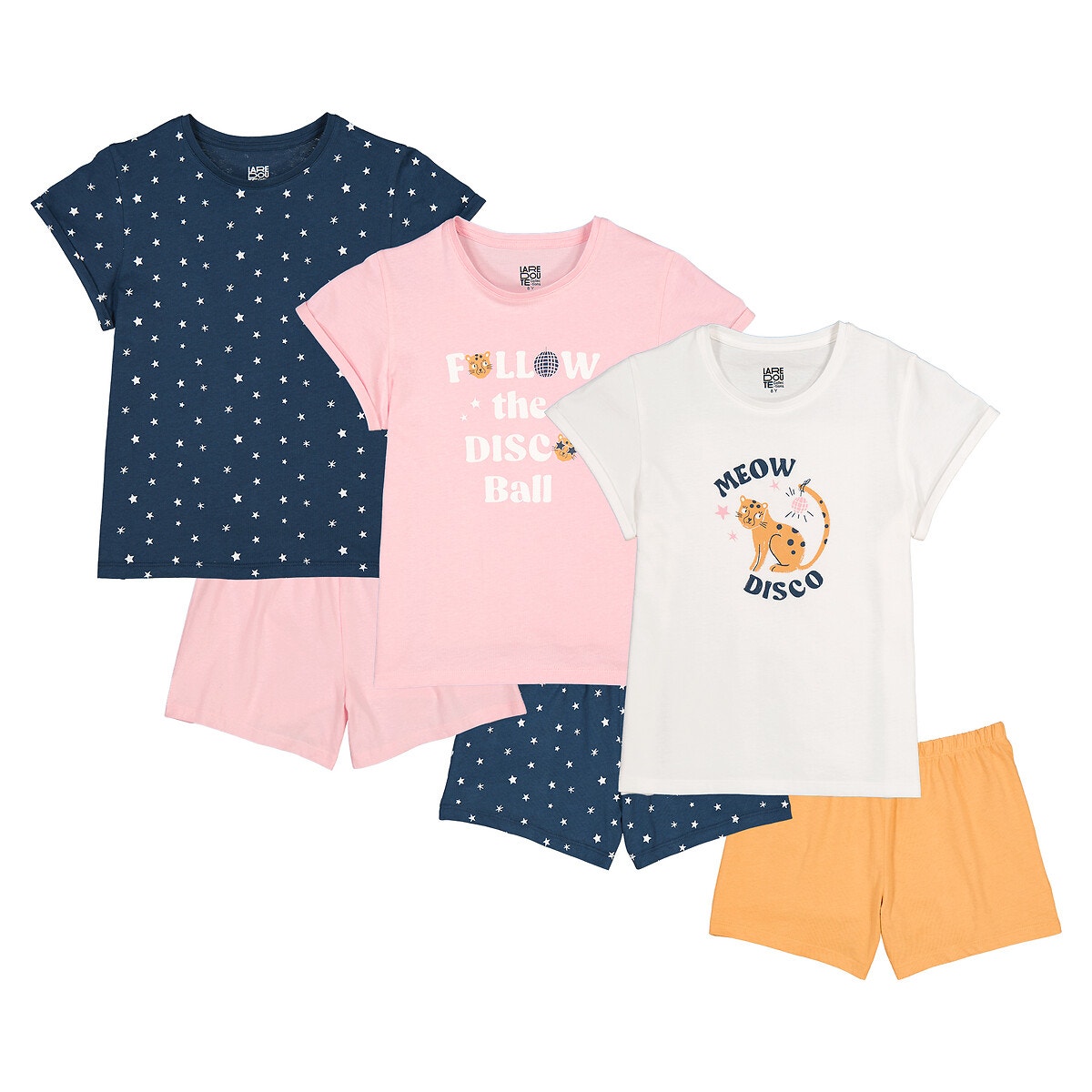 Μόδα > Παιδικά > Κορίτσι > Πιτζάμες, νυχτικά Σετ 3 πιτζάμες με σορτς