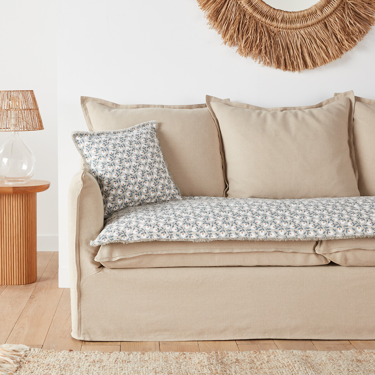 La Redoute Interieurs Στρώμα καναπέ από λινό και βαμβάκι 60x180 cm