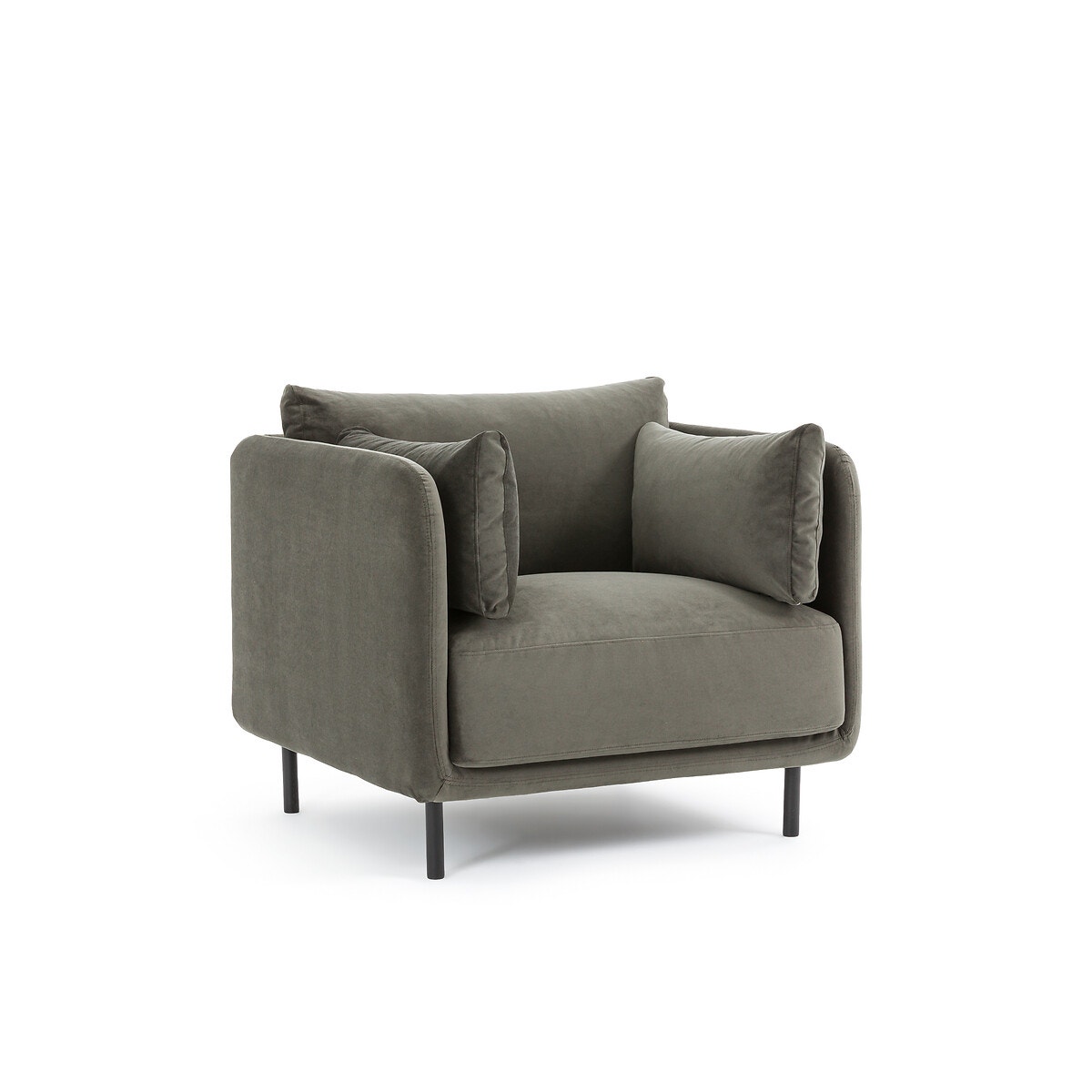 La Redoute Interieurs Πολυθρόνα από βελούδο Μ95xΠ97xΥ84cm