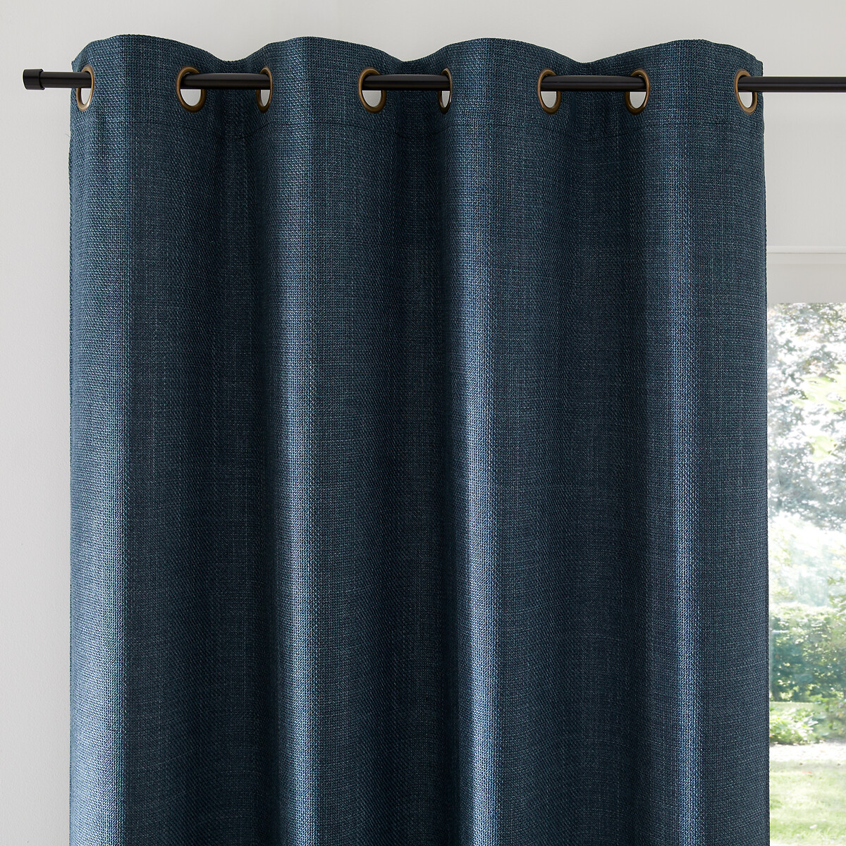 Κουρτίνα με καψούλια και ψαθωτή όψη 180x140 cm