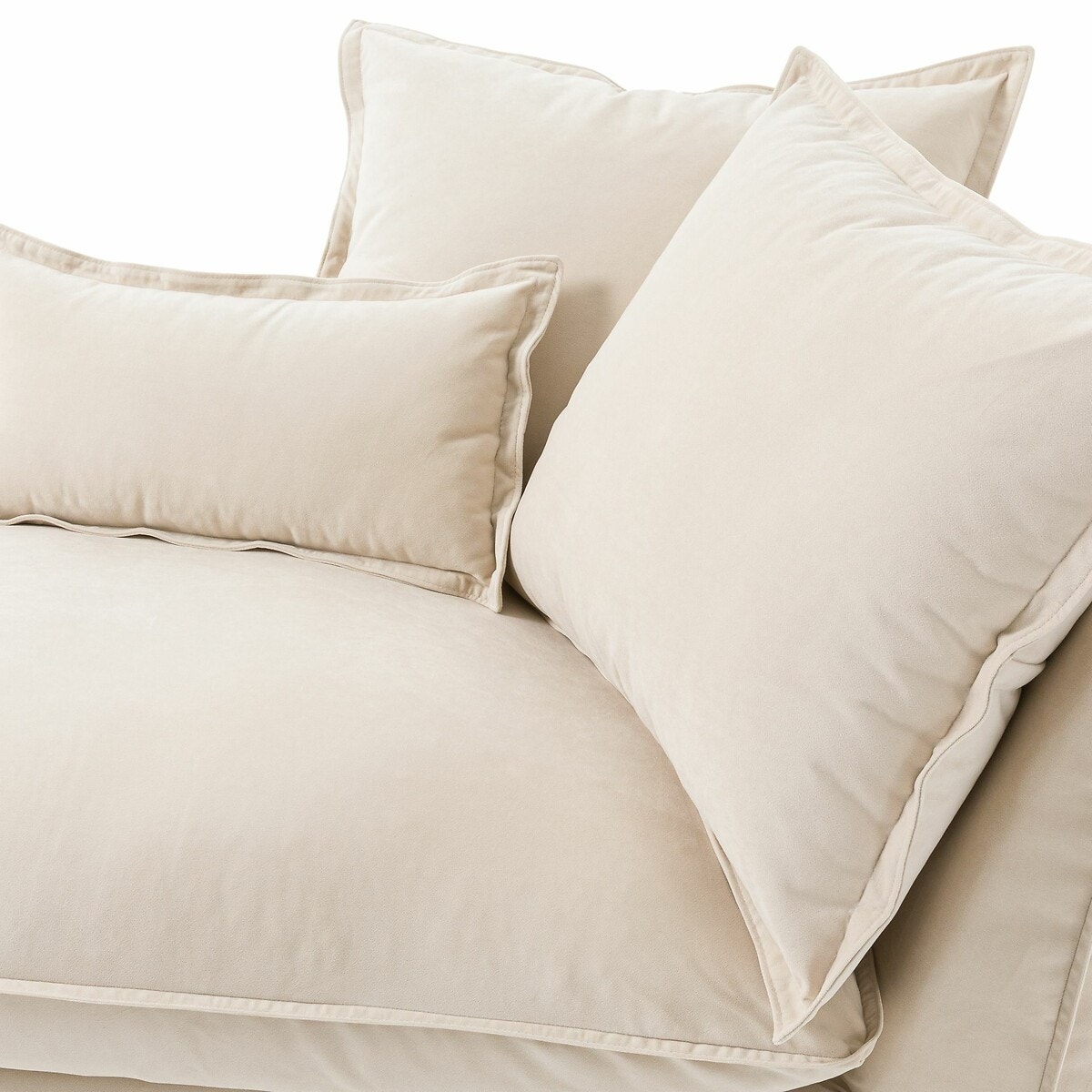 La Redoute Interieurs Ανάκλιντρο από βελούδο για αριστερή γωνία Μ96xΠ192xΥ90cm