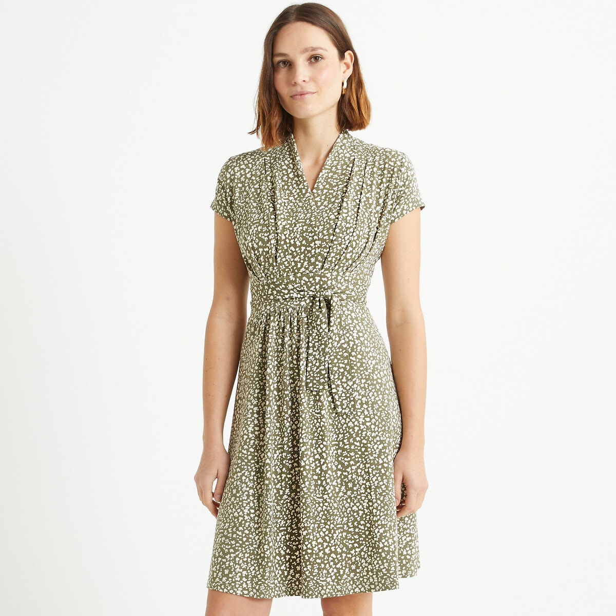 Εβαζέ μίντι φόρεμα με πουά μοτίβο