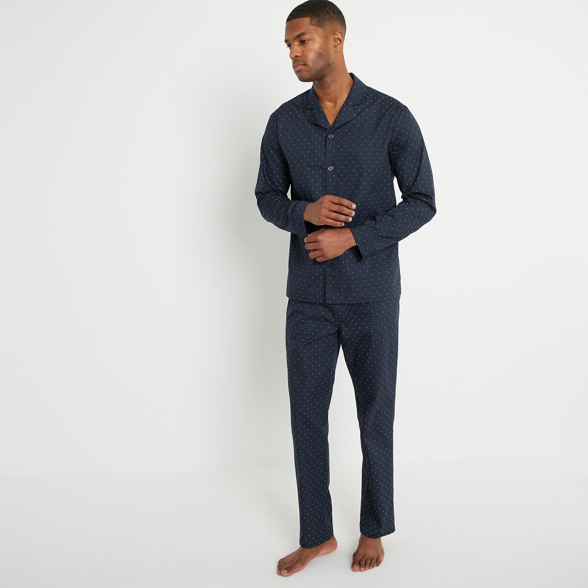 La Redoute Collections Πιτζάμα με πουά και κουμπιά