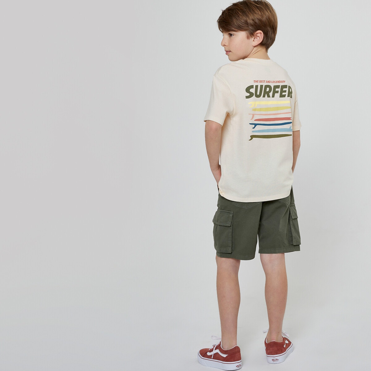 La Redoute Collections Κοντομάνικο T-shirt oversize με στάμπα στην πλάτη