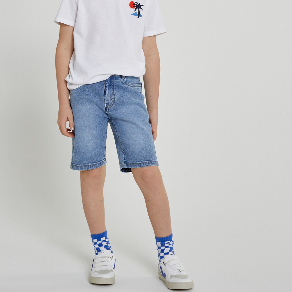La Redoute Collections Ίσια βερμούδα από ντένιμ
