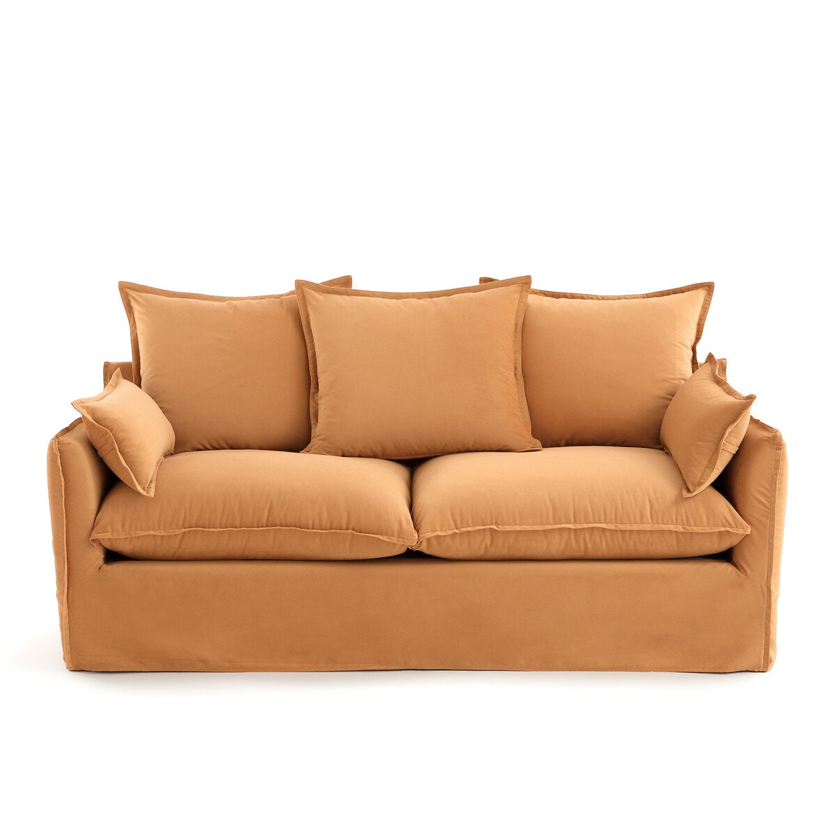 Καναπές από βελούδο Μ91xΠ186xΥ90cm