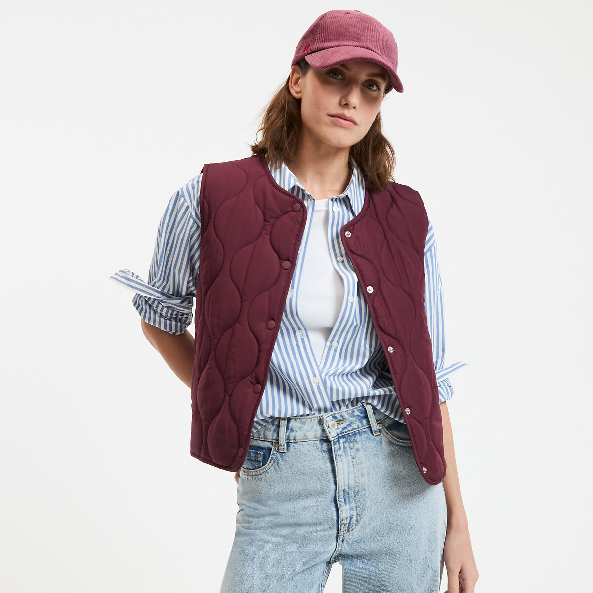 La Redoute Collections Αμάνικο καπιτονέ μπουφάν με σούστες