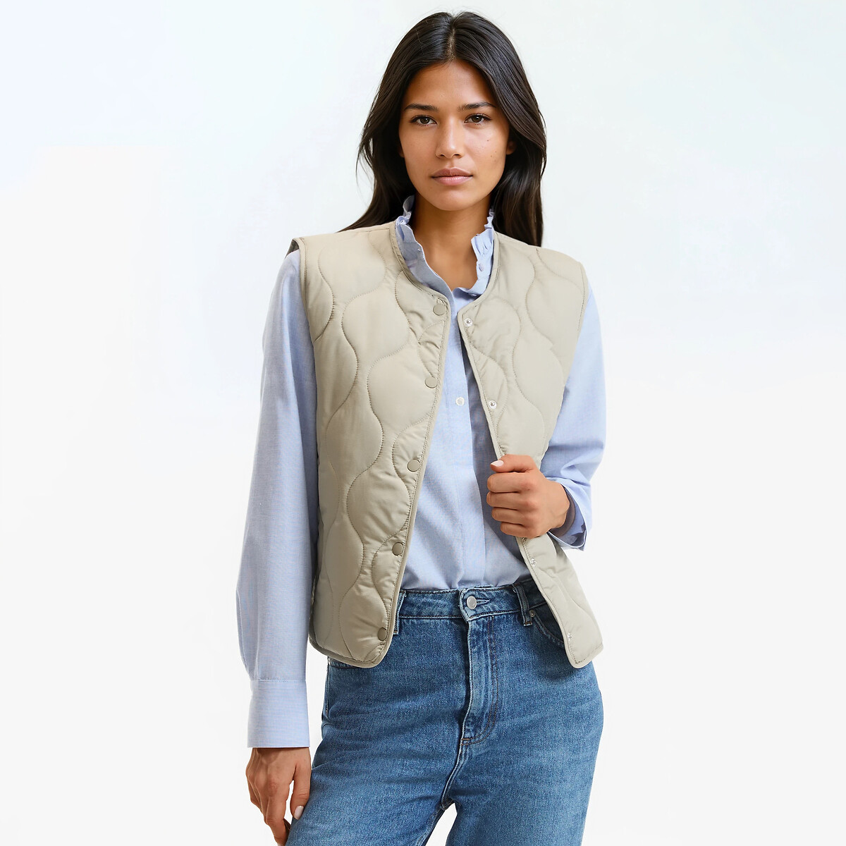 La Redoute Collections Αμάνικο καπιτονέ μπουφάν με σούστες