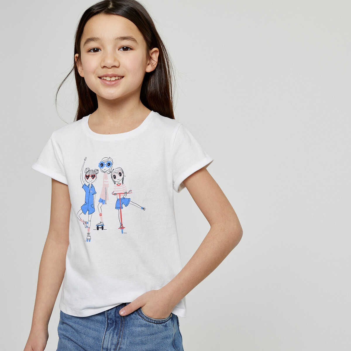 Μόδα > Παιδικά > Κορίτσι > T-shirt, αμάνικες μπλούζες > Κοντομάνικες μπλούζες Σετ 3 T-shirt με στρογγυλή λαιμόκοψη