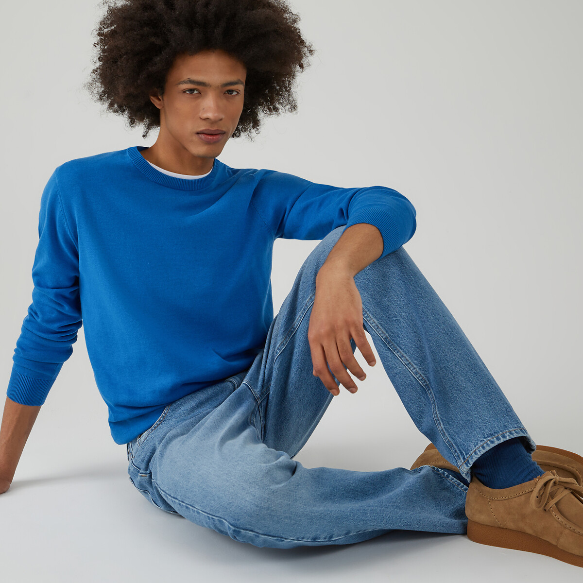 Λεπτό πλεκτό με στρογγυλή λαιμόκοψη