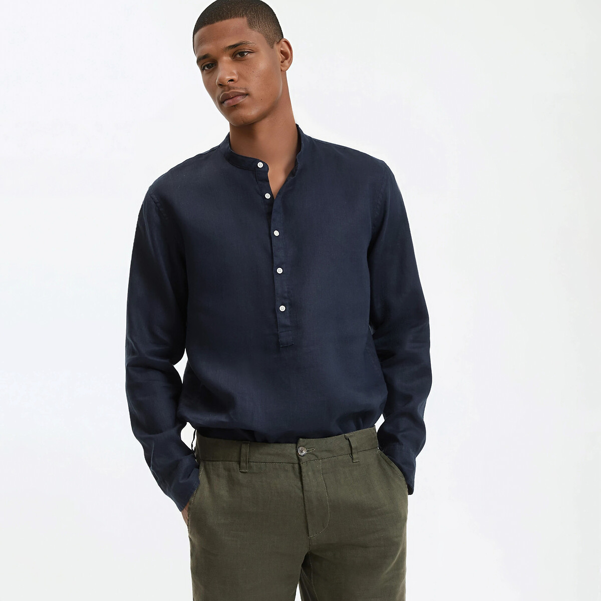 Ίσιο πουκάμισο με μάο γιακά