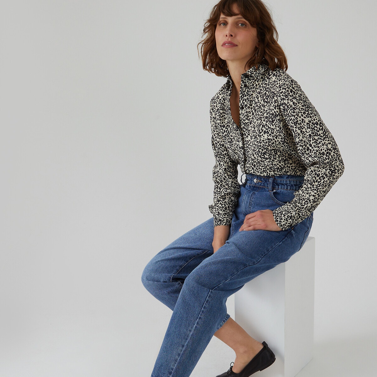 Μακρυμάνικο πουκάμισο με μοτίβο animal print