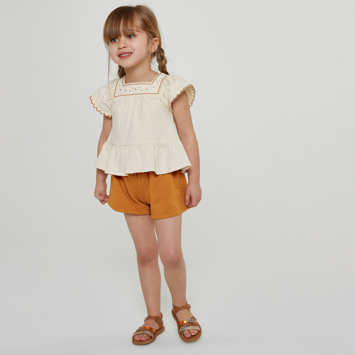 La Redoute Collections Σύνολο μακρυμάνικη μπλούζα και σορτς