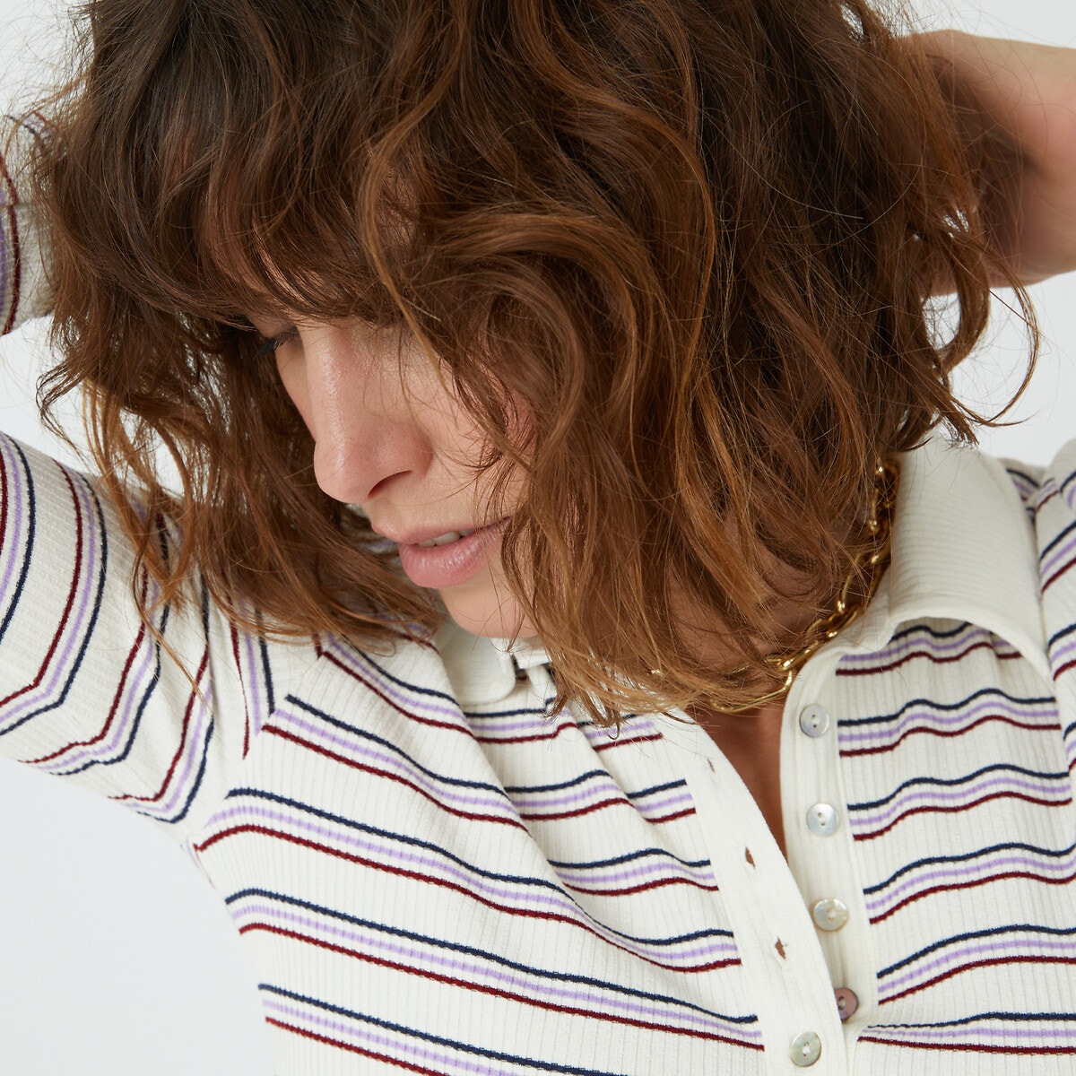 Μακρυμάνικο πόλο με ρίγες