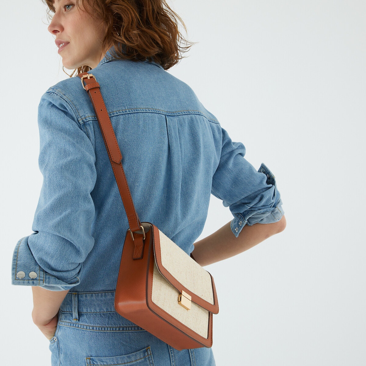 Τσάντα από δύο υλικά