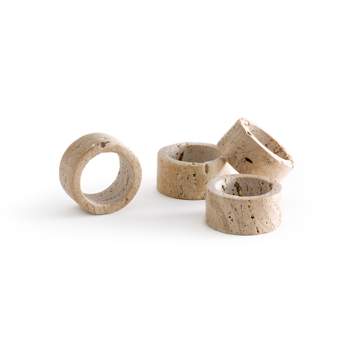 Σετ 4 δαχτυλίδια για πετσέτες από τραβερτίνη