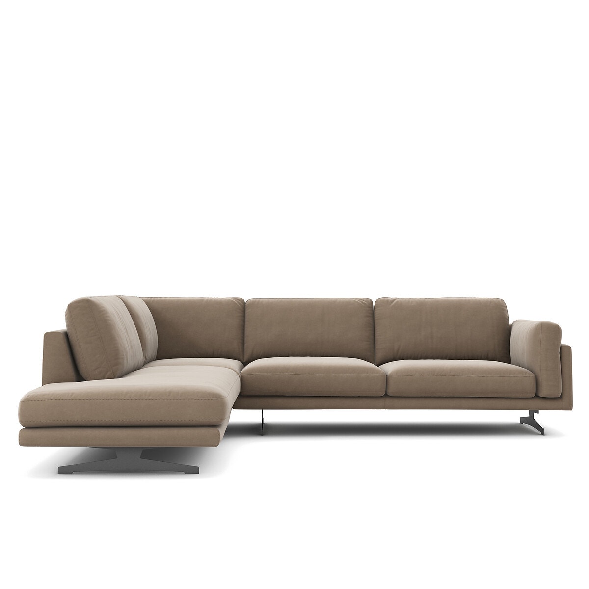 Γωνιακός καναπές από βελούδο Μ234xΠ289xΥ82cm