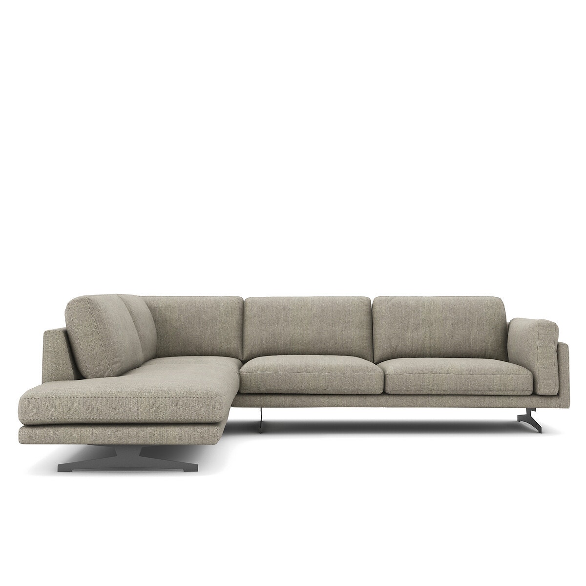 AM.PM Γωνιακός καναπές με τουίντ ταπετσαρία Μ234xΠ289xΥ82cm