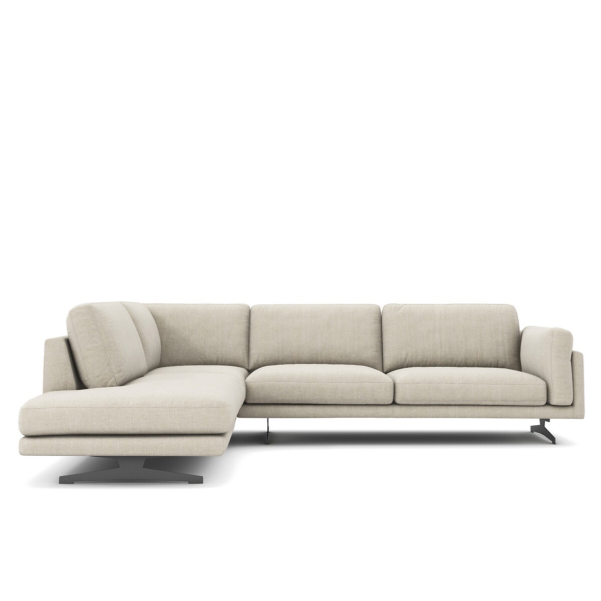 Γωνιακός καναπές από βαμβάκι/λινό Μ234xΠ289xΥ82cm