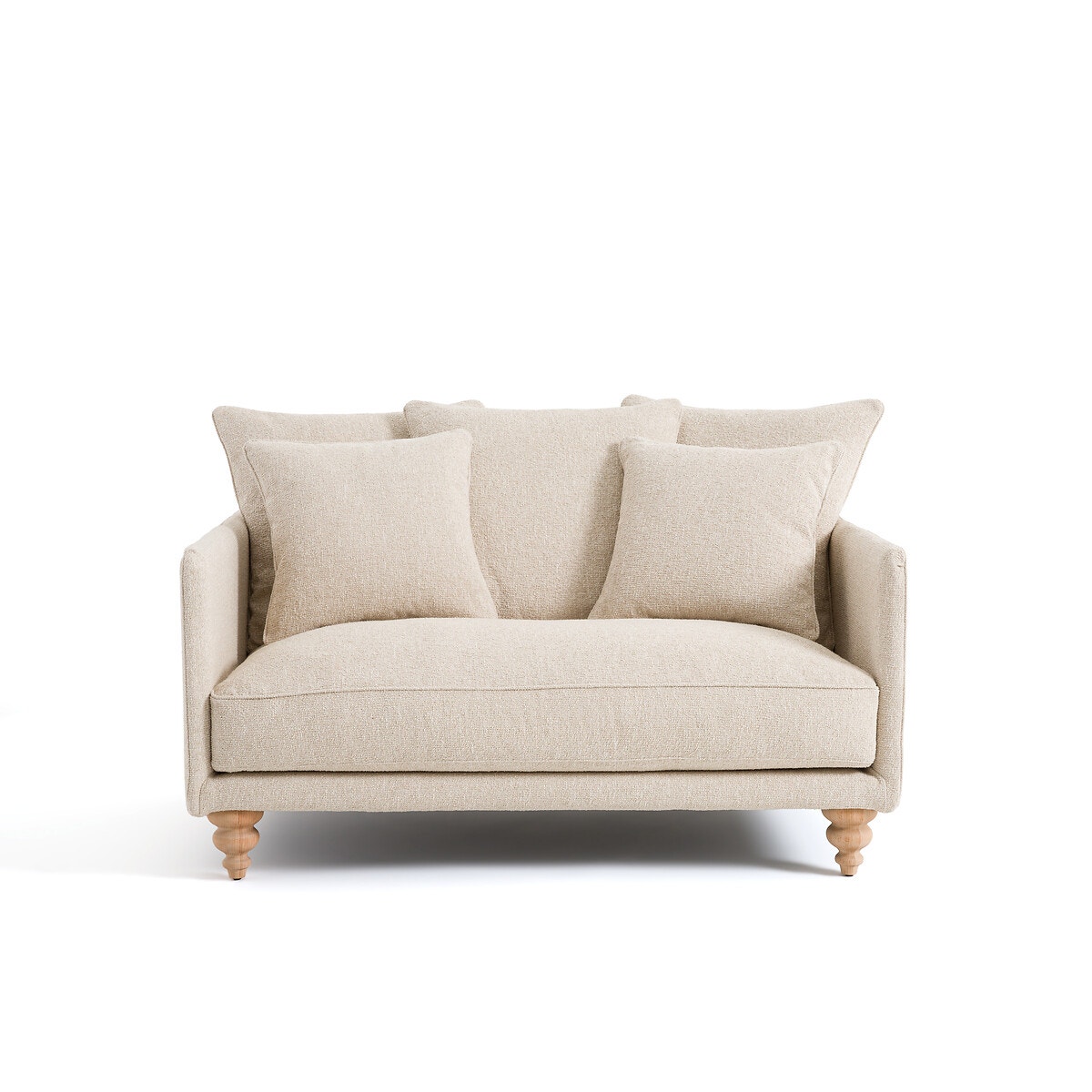 AM.PM Διθέσιος καναπές με μπουκλέ ταπετσαρία Μ105xΠ138xΥ93cm