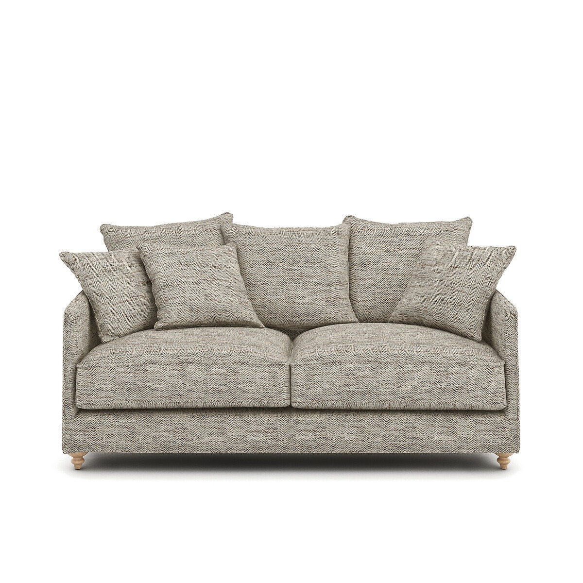 Καναπές-κρεβάτι με ταπετσαρία ψαροκόκκαλο Μ105xΠ184xΥ93cm