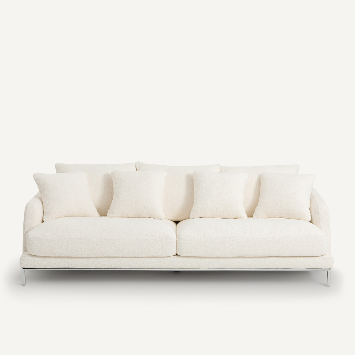 AM.PM Καναπές με μπουκλέ ταπετσαρία Μ104xΠ217xΥ83cm