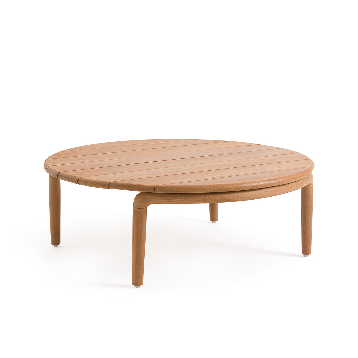 AM.PM Στρογγυλό χαμηλό τραπεζάκι από teak Μ100xΠ100xΥ34cm