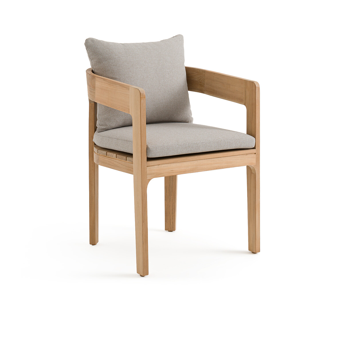 Πολυθρόνα τραπεζαρίας κήπου από ξύλο teak Μ54xΠ60xΥ71cm