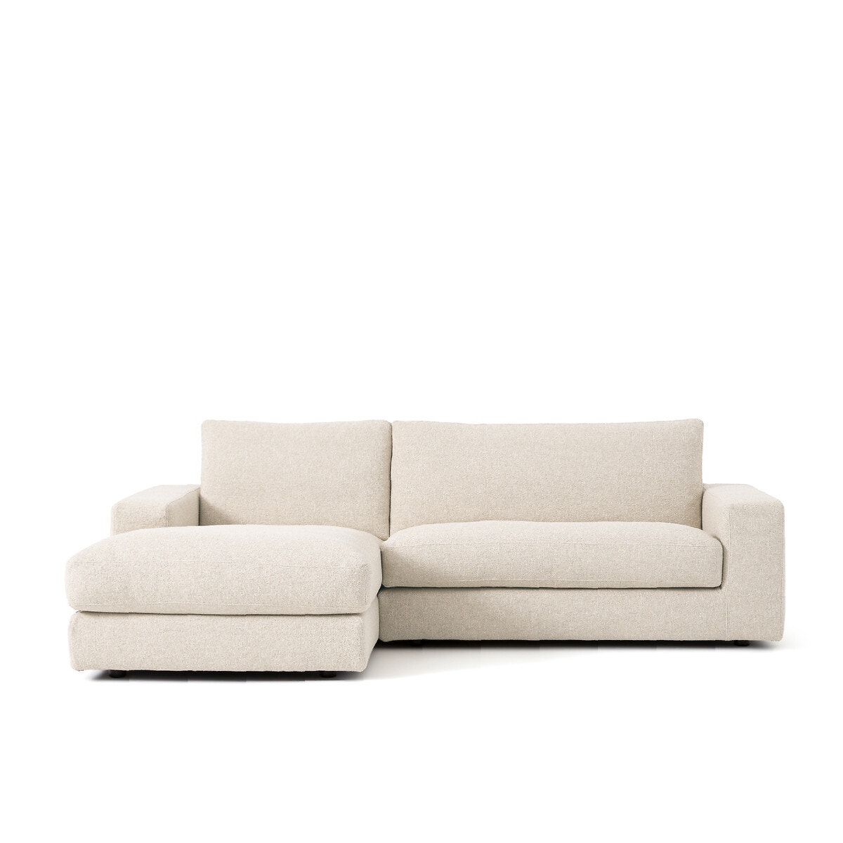 Γωνιακός καναπές με μπουκλέ ταπετσαρία Μ170xΠ250xΥ78cm